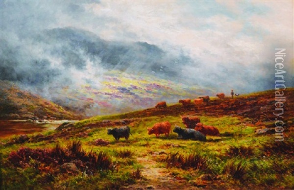 Glen Falloch Perthshire Oil Painting - Henry H. Parker