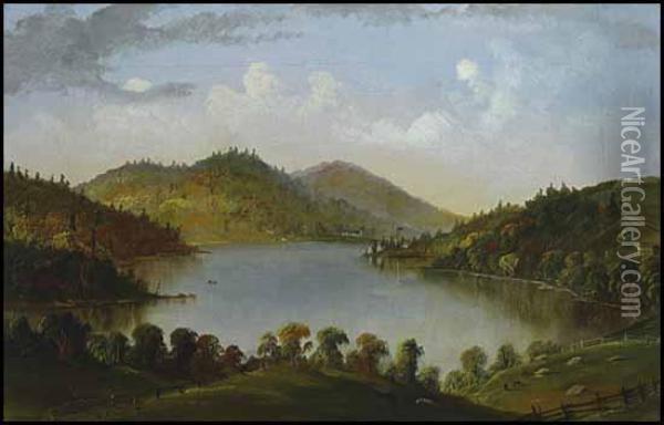 Quebec Lake Scene Oil Painting - Daniel Charles Grose