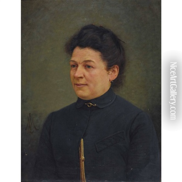 Portrat Einer Dame Oil Painting - Luigi Monteverde