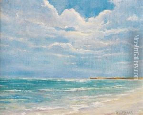 Meereskuste Oil Painting - Eugene Gustav Ducker