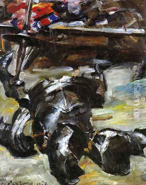 Armour in the Studio Oil Painting - Lovis (Franz Heinrich Louis) Corinth