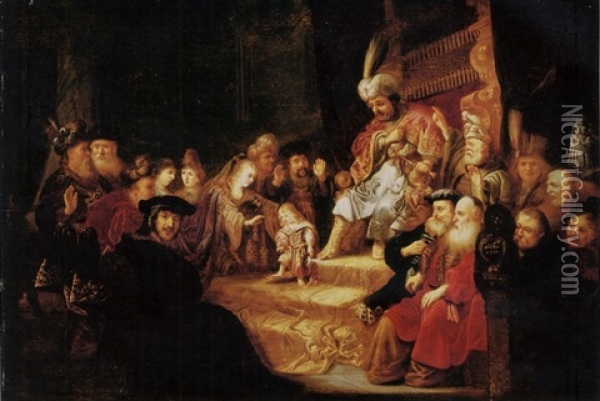 Moses Trampling On Pharaoh's Crown Oil Painting -  Rembrandt van Rijn