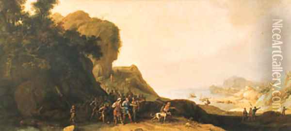 A coastal landscape with Saul after the Conversion Oil Painting - Bartholomeus Breenbergh