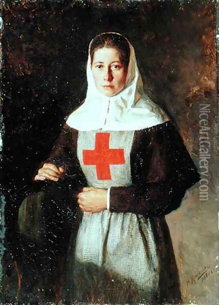 A Nurse, 1886 Oil Painting - Nikolai Aleksandrovich Yaroshenko