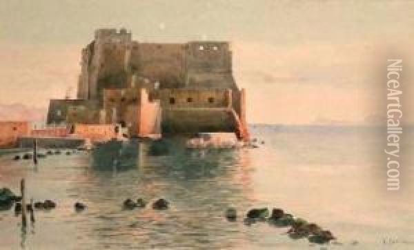 Castel Dell'ovo Oil Painting - Vincenzo Loria