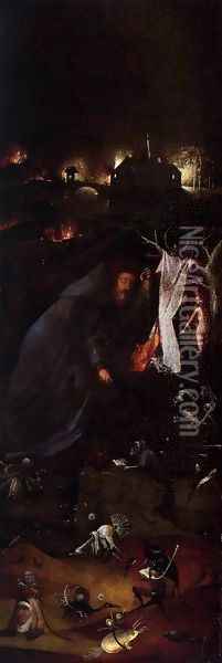 Hermit Saints Triptych (left panel) 2 Oil Painting - Hieronymous Bosch
