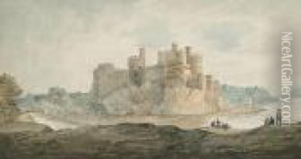 View Of Conway Castle Oil Painting - William Payne