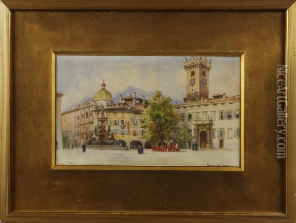 Piazza Deldoume Oil Painting - Ellen Jolin