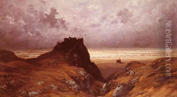 Castle on the Isle of Skye Oil Painting - Gustave Dore