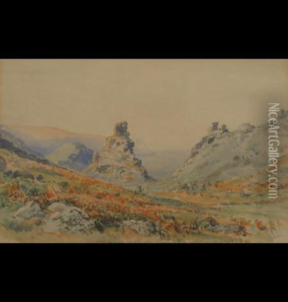 Valley Of Rocks Oil Painting - Joseph Newington Carter
