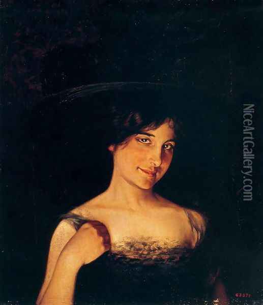 Retrato de Mujer Oil Painting - Alexandre de Riquer