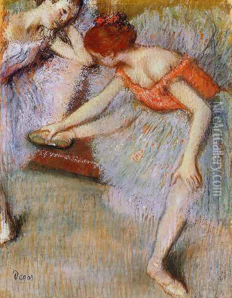 Dancers I Oil Painting - Edgar Degas