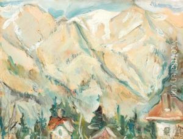 Mountain Landscape Oil Painting - Elena Popea