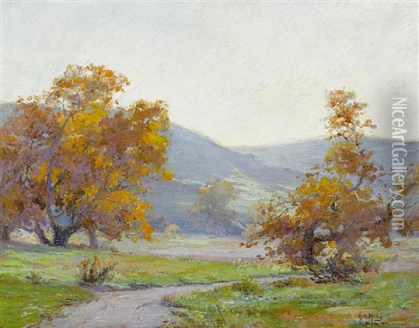 Fall, Orange County Park Oil Painting - Anna Althea Hills