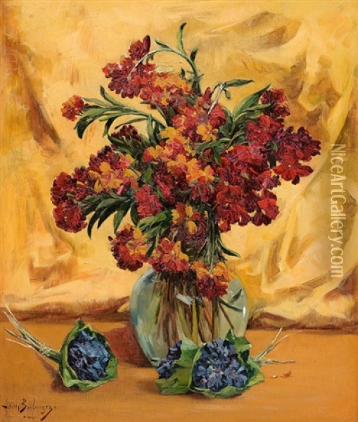 Blumenstillleben Oil Painting - Louis Boulanger