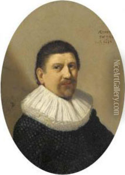 Portrait Of A Gentleman Oil Painting - Hendrick Gerritsz. Pot