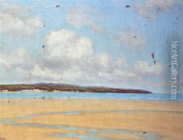 The Welsh Coast Oil Painting - Vickers Deville
