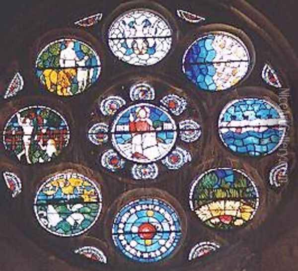 The Creation Window Oil Painting - William Morris