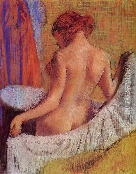 After the Bath VIII Oil Painting - Edgar Degas