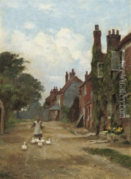 At Winchelsea, Sussex Oil Painting - Blandford Fletcher