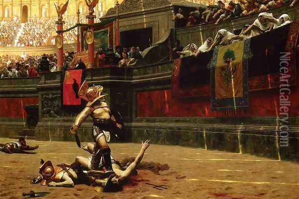 Pollice Verso (Thumbs Down) Oil Painting - Jean-Leon Gerome
