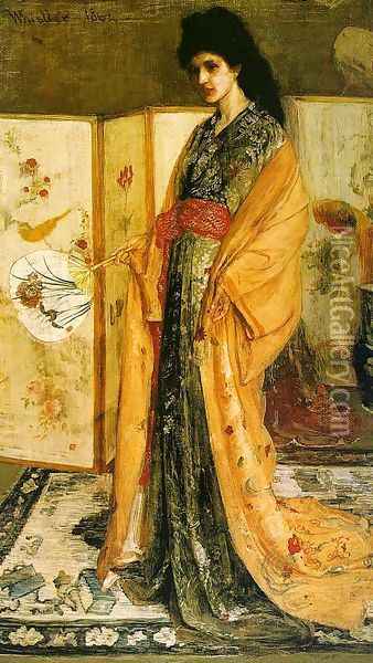 Rose and Silver- The Princess from the Land of Porcelain 1863-64 Oil Painting - James Abbott McNeill Whistler