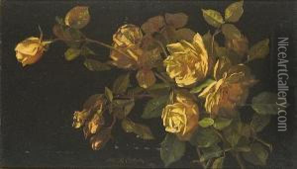 Cut Roses Oil Painting - Alice Brown Chittenden