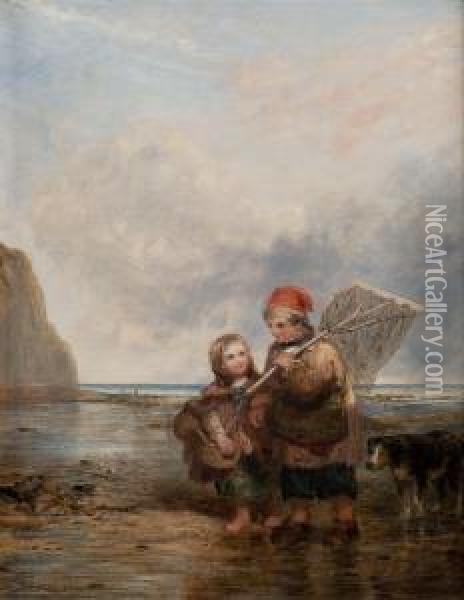 Shrimpers Hastening Home Oil Painting - William Collins