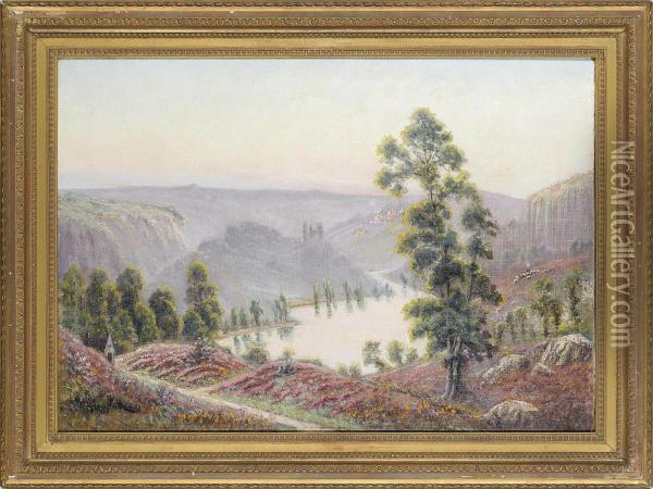 Paysage De La Creuse Et Fougre Oil Painting - Gaston Anglade