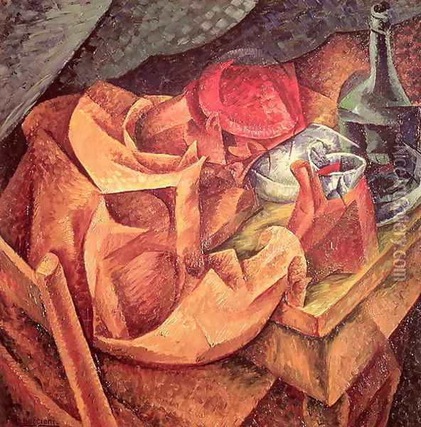 The Drinker 1914 Oil Painting - Umberto Boccioni