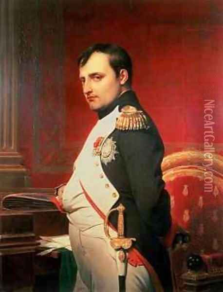 Napoleon 1769-1821 in his Study 2 Oil Painting - Hippolyte (Paul) Delaroche