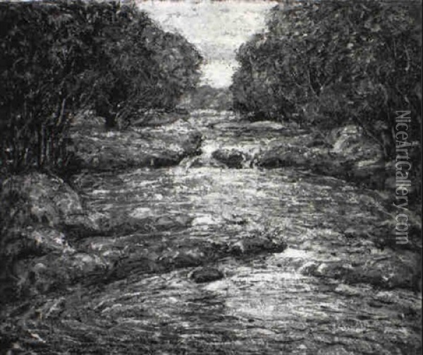 The Turbulent Stream Oil Painting - Ernest Lawson