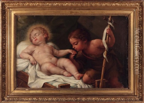 Saint Jean-baptiste Et L'enfant Jesus Oil Painting - Jacopo Amigoni