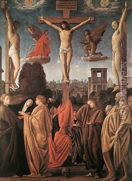The Crucifixion Oil Painting - (Bartolomeo Suardi) Bramantino