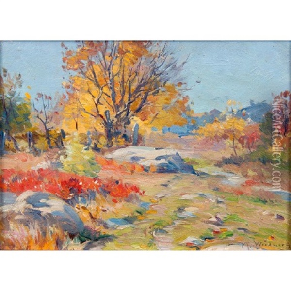 Wooded Landscape Oil Painting - Mabel May Woodward