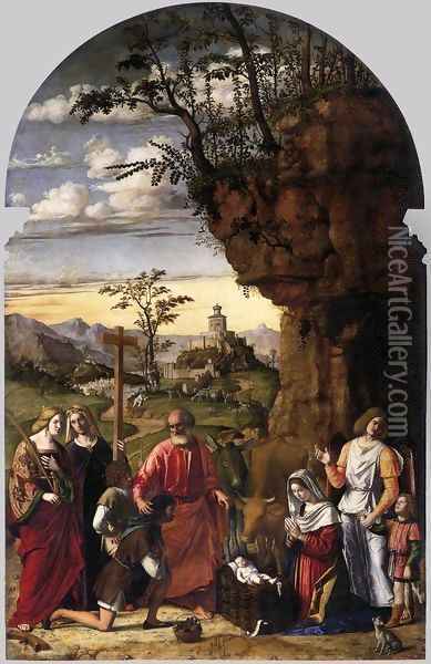 Adoration of the Shepherds Oil Painting - Giovanni Battista Cima da Conegliano