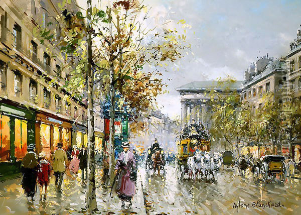 Boulevard de la Madeleine1 Oil Painting - Agost Benkhard