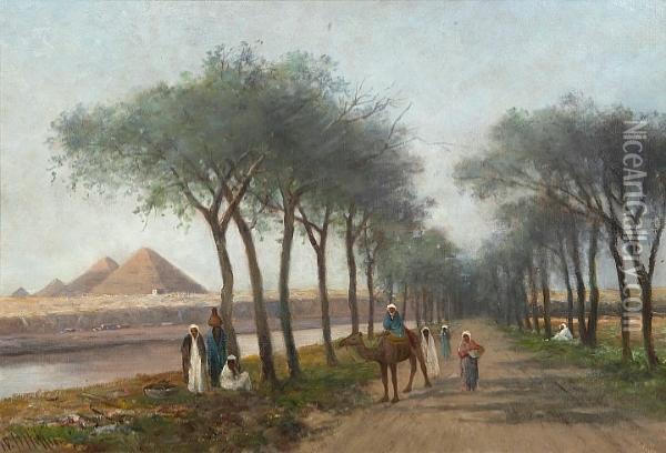 A Path To Desert Oil Painting - William Henry Hilliard