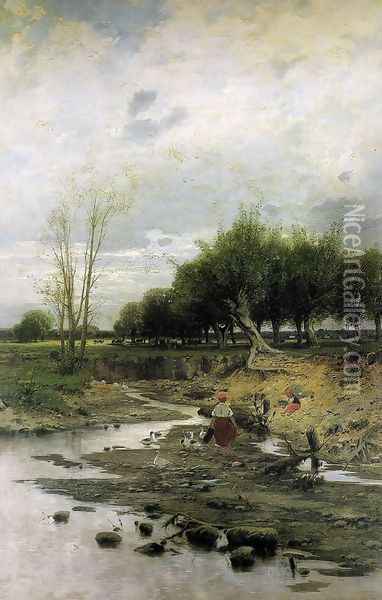 Landscape near Cracow Oil Painting - Roman Kochanowski