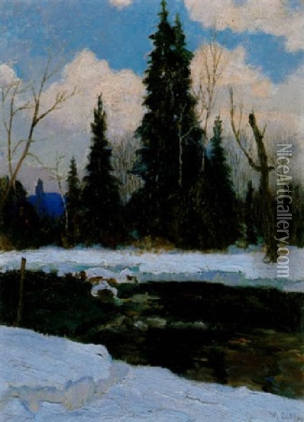 Rapids In The North River Oil Painting - Maurice Galbraith Cullen