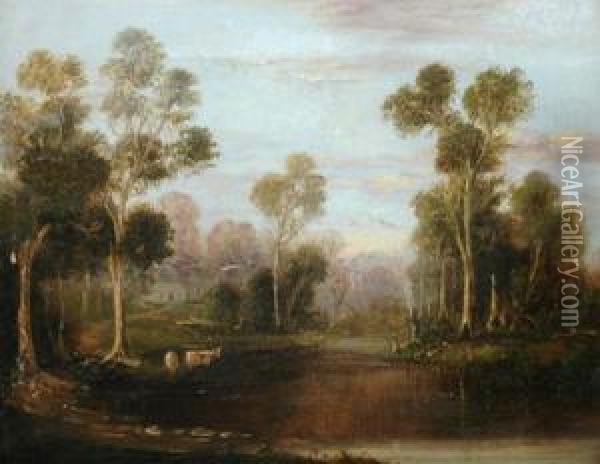 Senior Australian Landscape Oil Painting - William Wackenbath Short