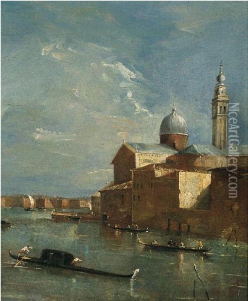 San Giorgio Maggiore Visto Dalla Giudecca Oil Painting - Giacomo Guardi