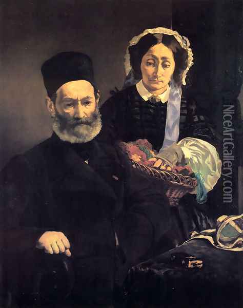 M. and Mme Auguste Manet Oil Painting - Edouard Manet