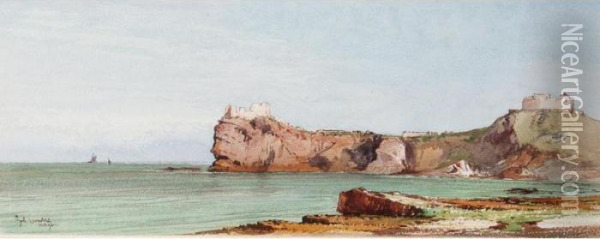 Pointe Pescade Away From The Town, Algeria Oil Painting - Gabriele Carelli