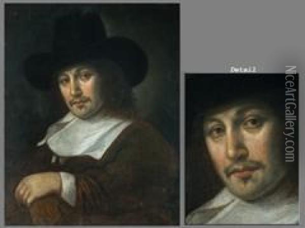 Portrait Eines Mannes Mit Hut Oil Painting - Salomon de Bray