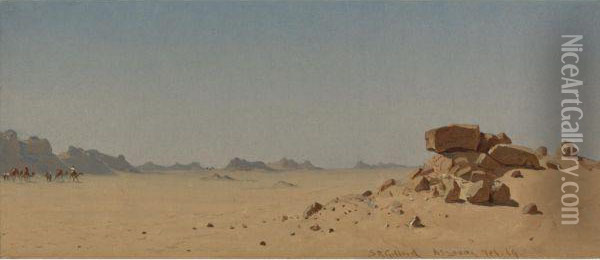 The Desert At Assouan, Egypt Oil Painting - Sanford Robinson Gifford