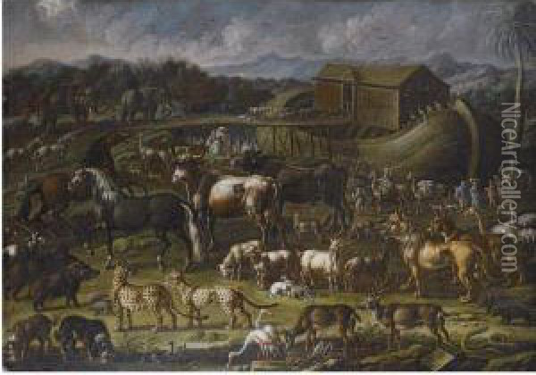Noah's Ark Oil Painting - Gaetano De Rosa