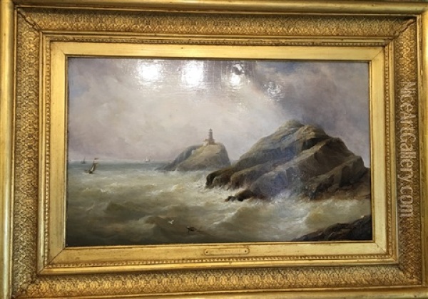 Un Jour De Tempete Dans La Manche Oil Painting - Henry King Taylor