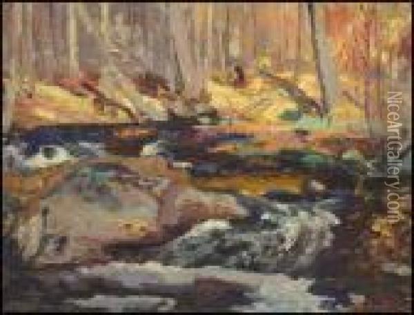 Wildcat Creek, Autumn Oil Painting - Maurice Galbraith Cullen