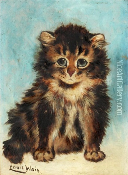 What A Wonderful World This Is! Oil Painting - Louis Wain